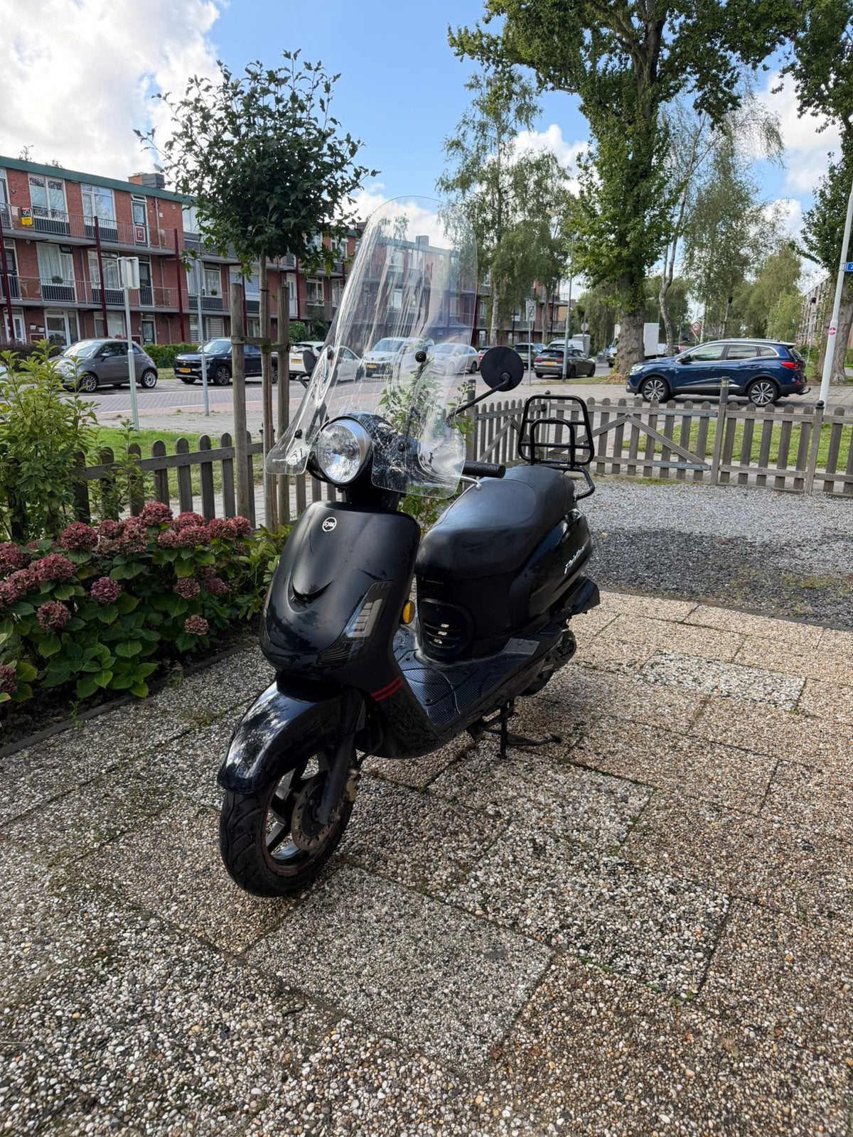 Sym Fiddle 2 2020 brom mat zwart E4 45km, Ophalen, Gebruikt, SYM, Benzine