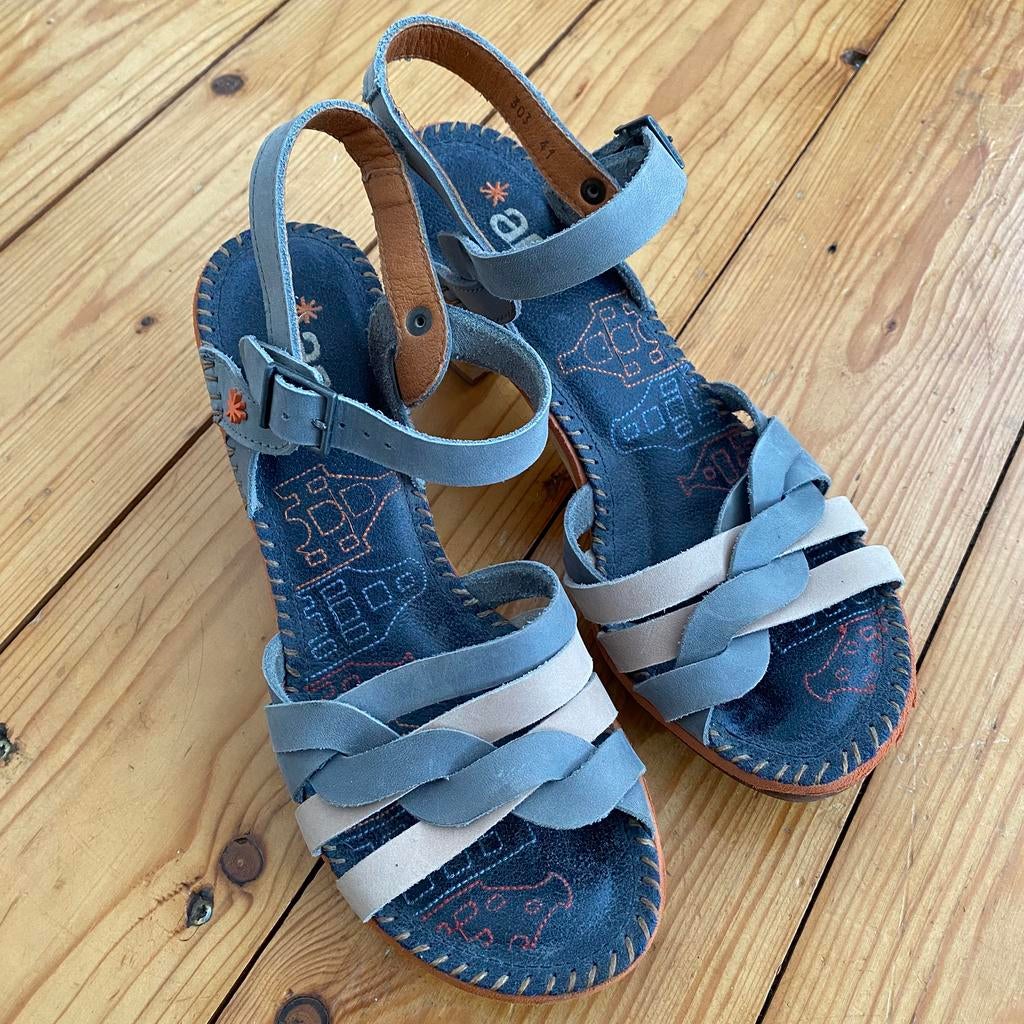 ART COMPANY SANDAAL KLOMPJES HAK 41, Kleding | Dames, Overige kleuren, Zo goed als nieuw, Sandalen of Muiltjes, Ophalen of Verzenden