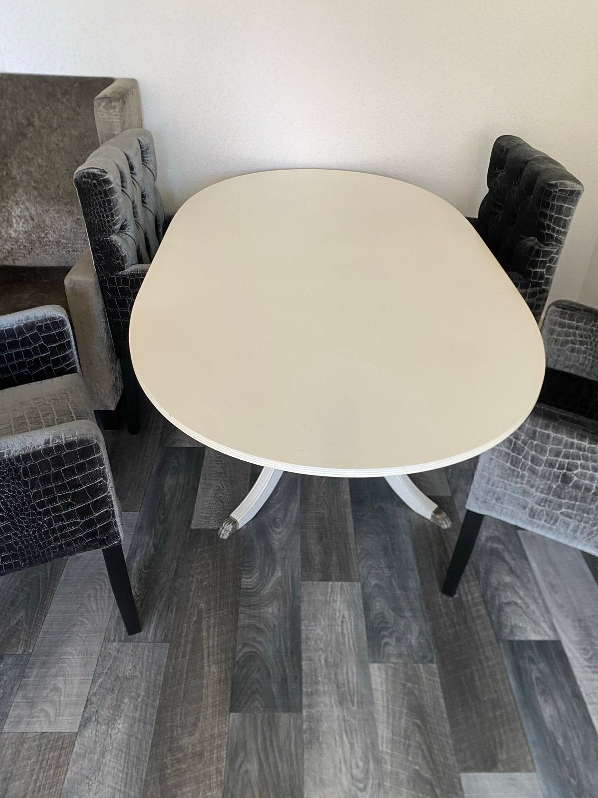 Ovale tafel - opknapper, Ophalen, Gebruikt, 100 tot 150 cm, 50 tot 100 cm