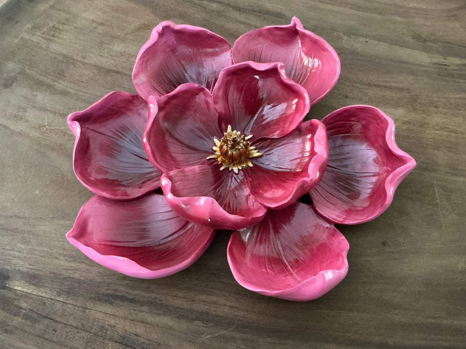 Nieuw hele mooie grote wand decoratie bloem rood/roze, Ophalen of Verzenden, Nieuw