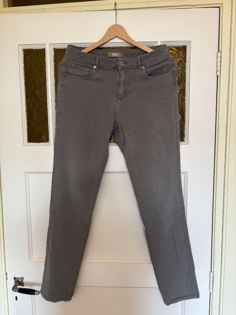 Olijfgroene broek van het merk Zizo, Kleding | Dames, Ophalen of Verzenden, Lang, Gedragen, Groen