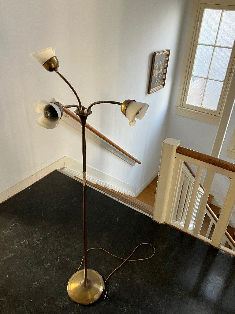 Vintage Vloerlamp art deco jaren ‘30 ?, Ophalen, Gebruikt, Glas, 150 tot 200 cm