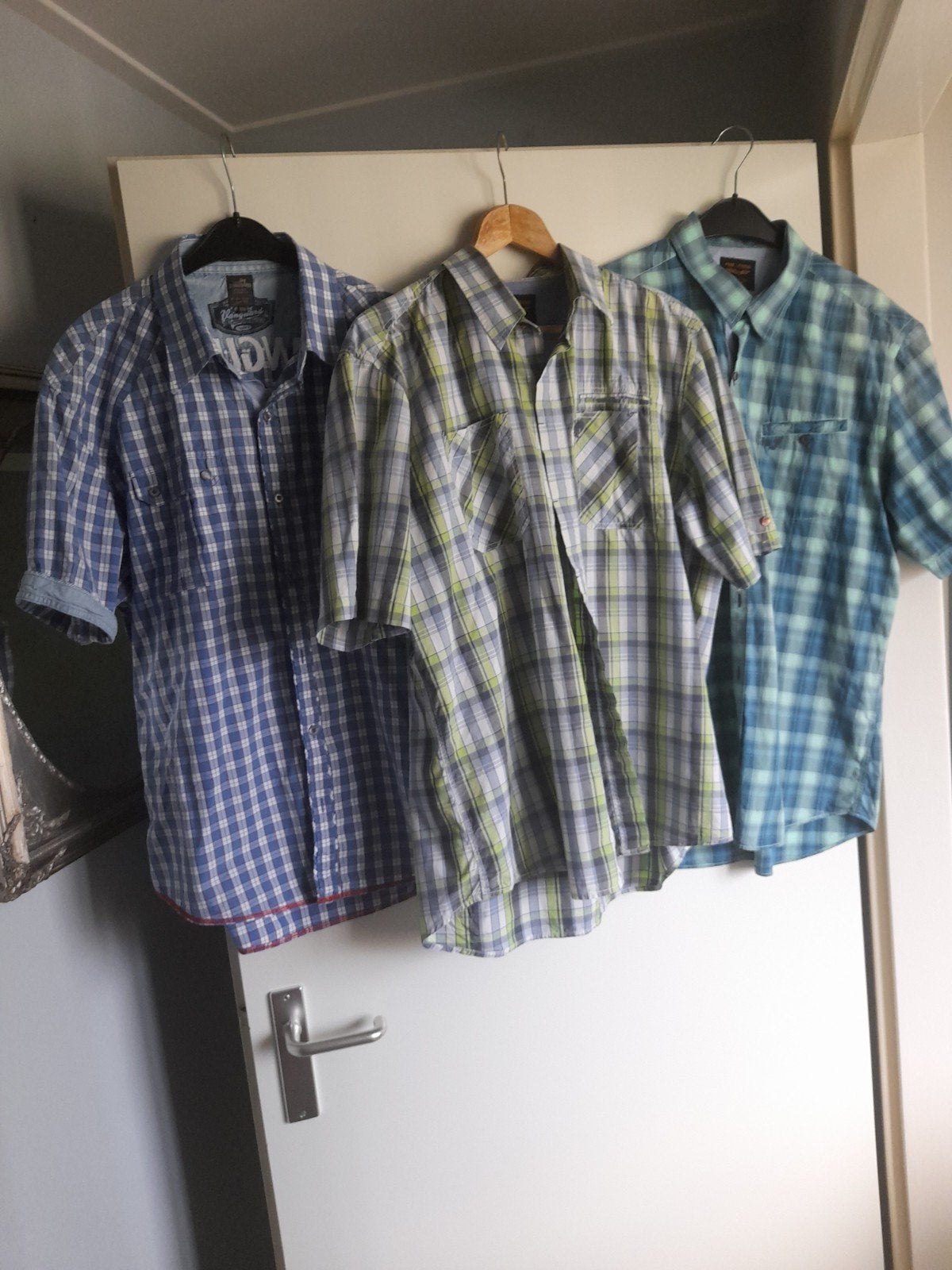 Heren korte mouw blouses mt XXL, Ophalen of Verzenden, Zo goed als nieuw, Overige kleuren, Overige halswijdtes