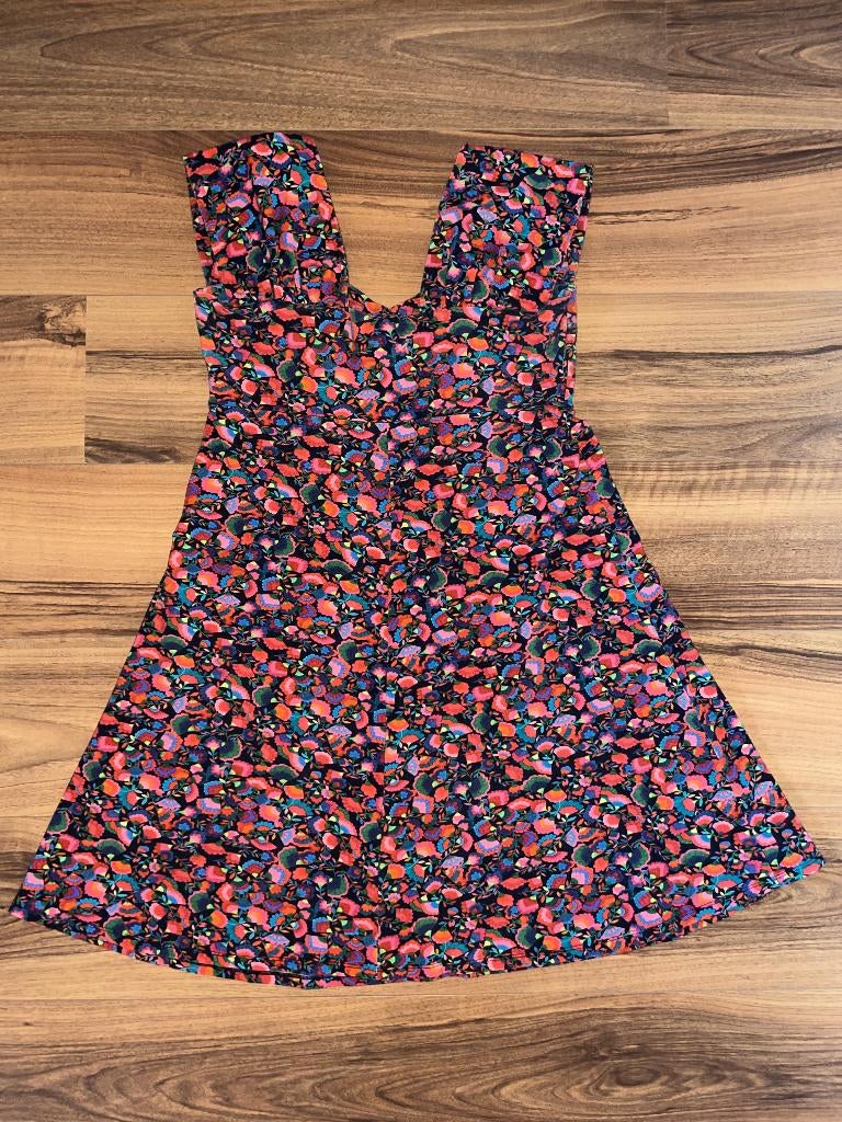 Superleuke mouwloze A-lijn jurk van Lien & Giel - Bloemen, Overige kleuren, Maat 42/44 (L), Ophalen of Verzenden, Knielengte