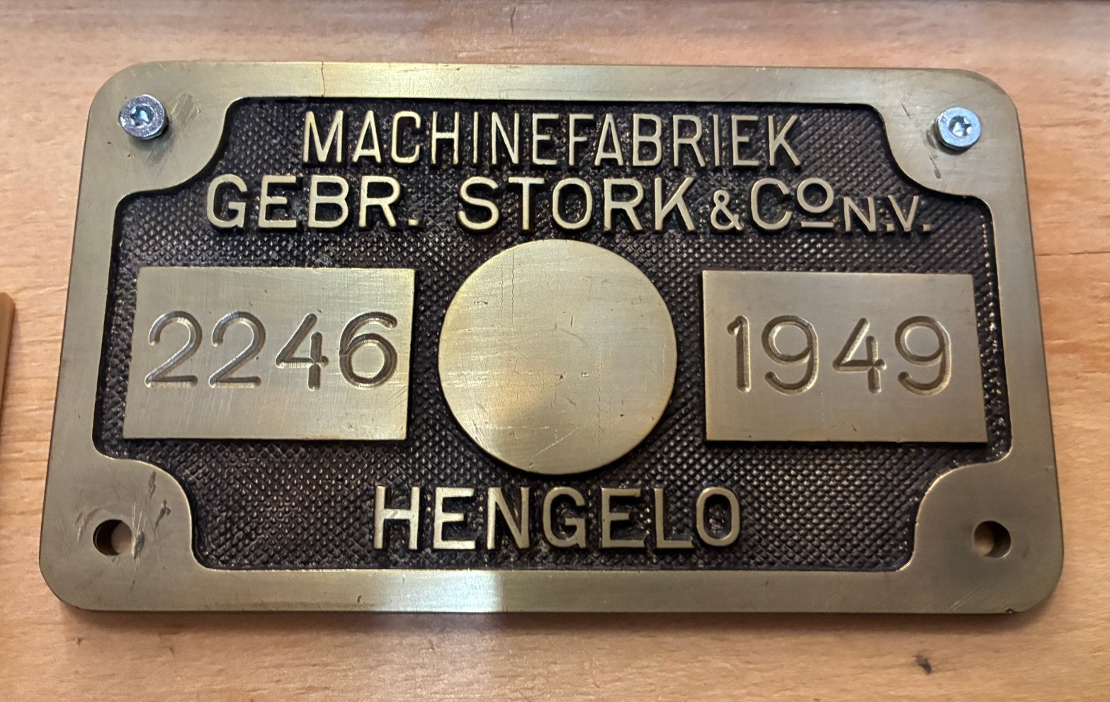 Werfplaat gebr. Stork hengelo koperen plaat, Antiek en Kunst, Ophalen of Verzenden, Koper