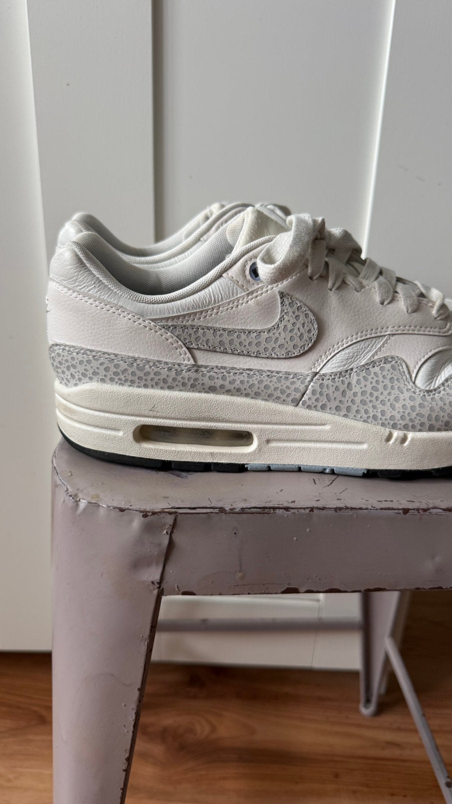 Nike air max 1 Safari Summit White maat 43, Wit, Ophalen of Verzenden, Sneakers of Gympen, Zo goed als nieuw