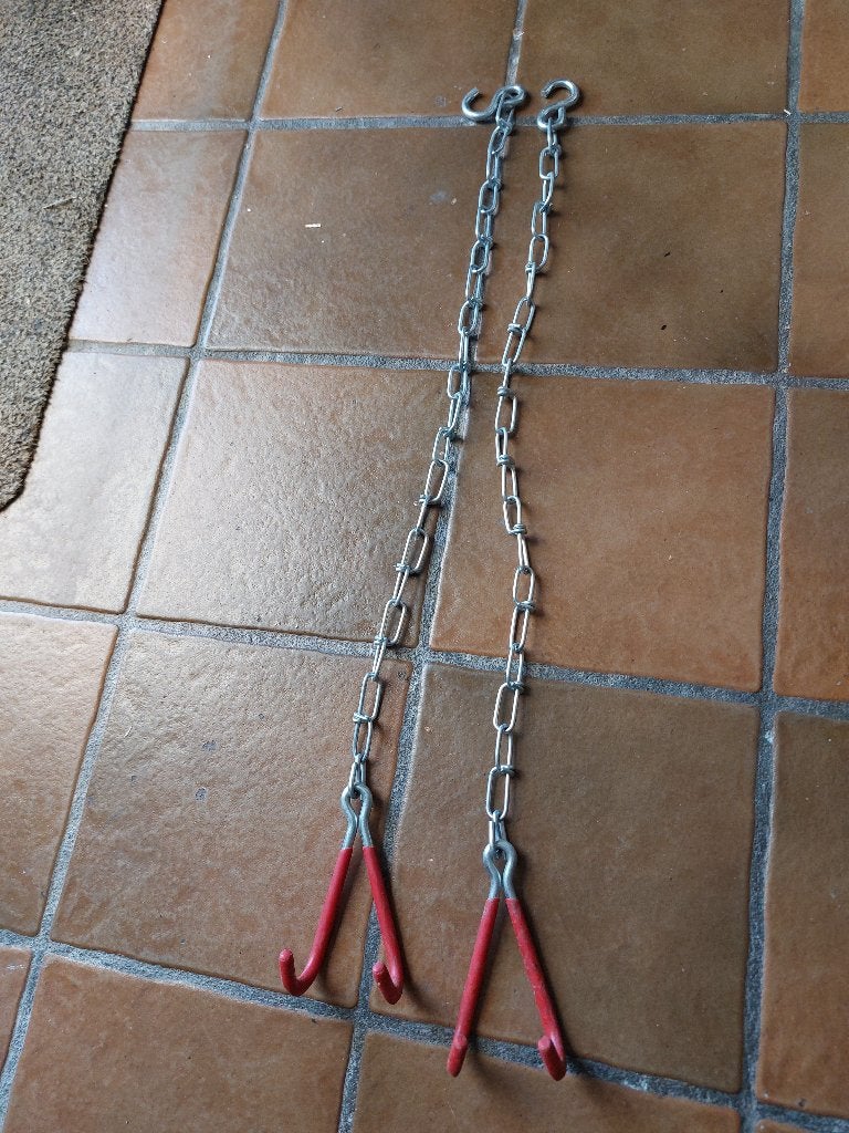 2 haken met ketting om fiets op te hangen, Ophalen of Verzenden, Zo goed als nieuw