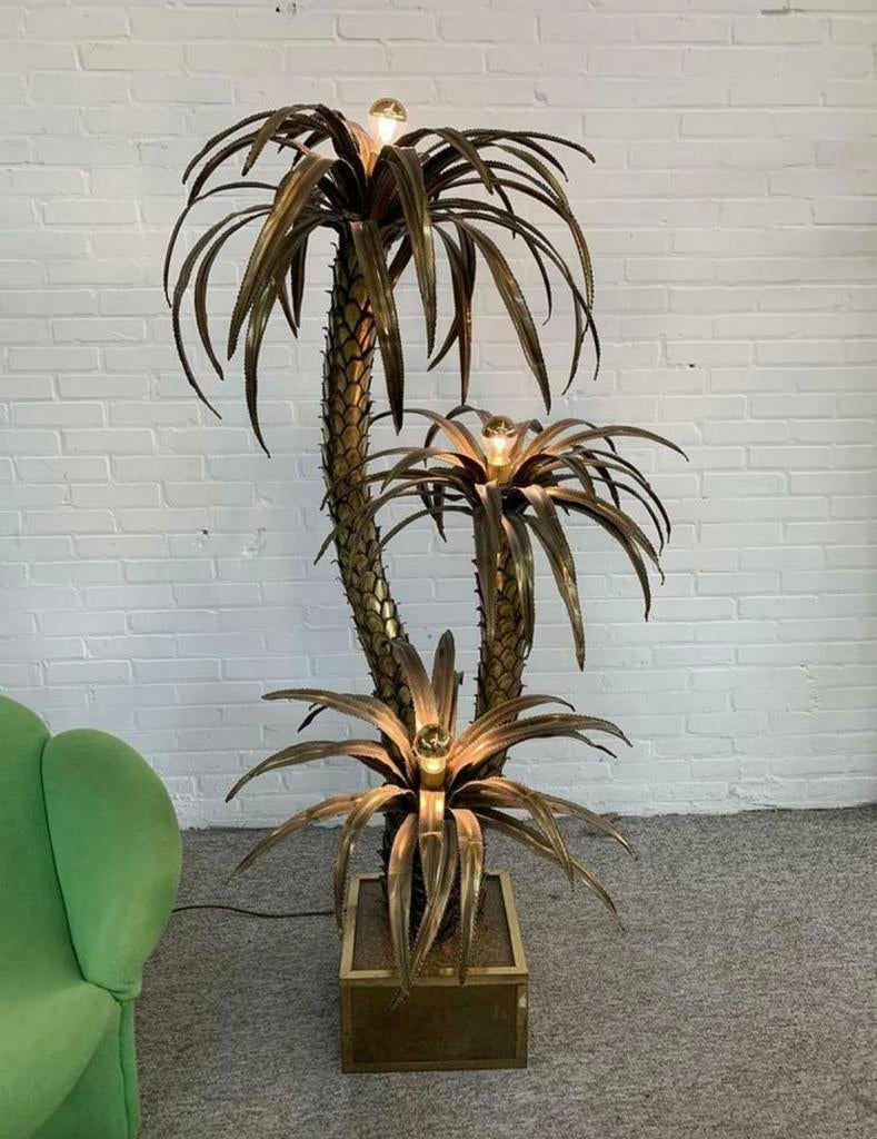 Gezocht te koop gevraagd Lamp palmboom Palm vloerlamp jaren, Ophalen of Verzenden