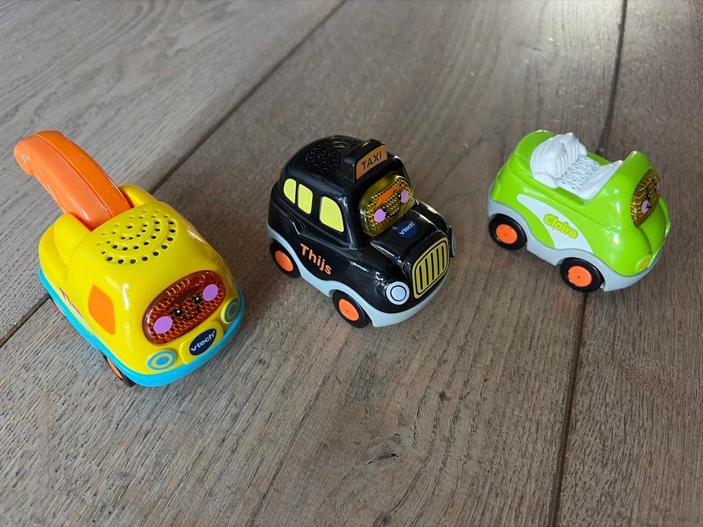 Vtech Toet Toet Auto's - Set van 3 (Tim, Thijs en Claire), Ophalen of Verzenden, Zo goed als nieuw, Jongen of Meisje