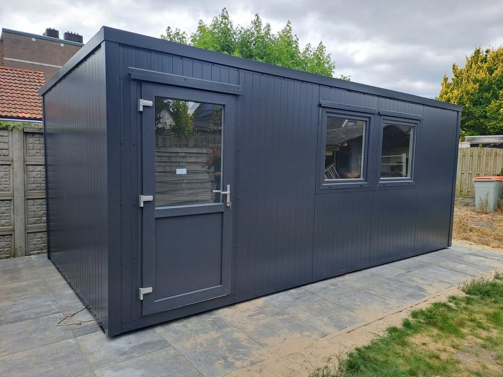 Geïsoleerde onderhoudsvrije schuur, tuinhuis, kantoorunit, Ophalen of Verzenden, Nieuw, Kunststof