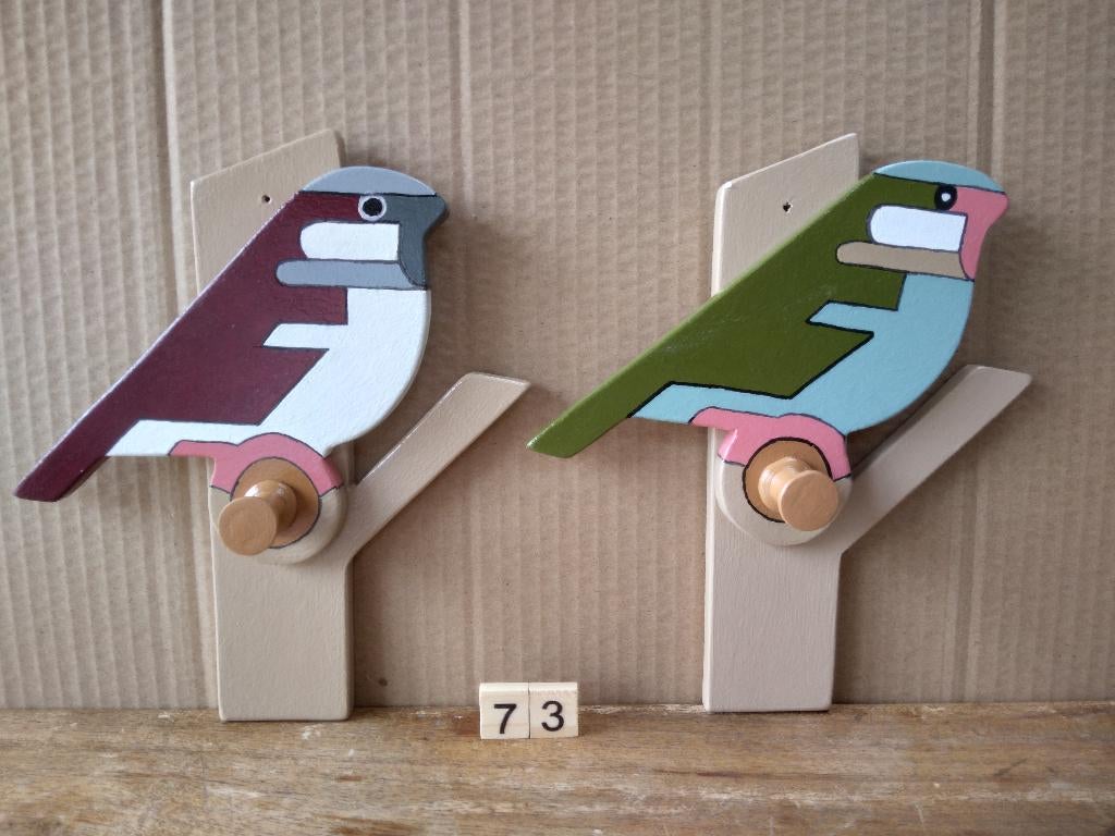 Kapstok 73 Set van 2 vogels, Wandkapstok, Nieuw, Ophalen of Verzenden, Minder dan 100 cm