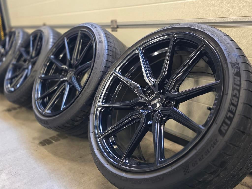 Vossen HF-3 20 inch velgen met banden - Mercedes E63 AMG, Auto-onderdelen, Banden en Velgen, Banden en Velgen, Zomerbanden, 20 inch