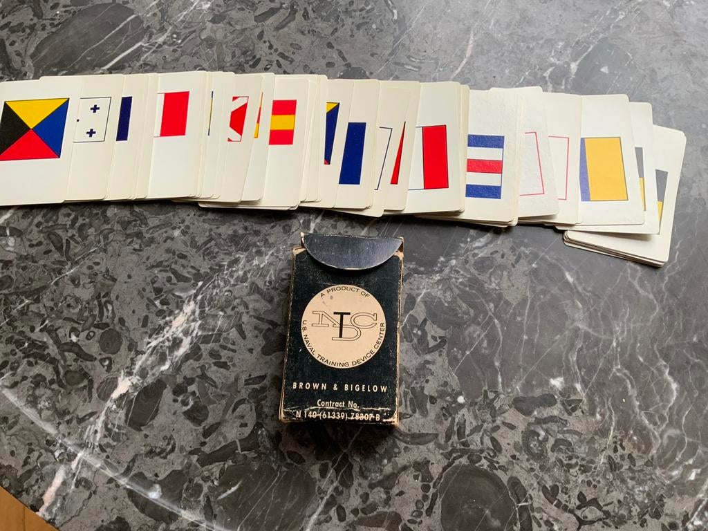 US Navy WO II Seinvlaggen Set - 75 Kaarten, Ophalen of Verzenden