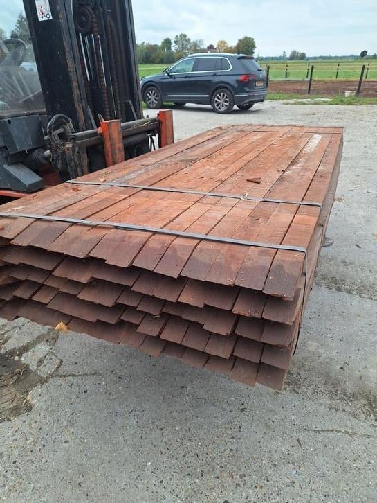 Hardhouten palen 60 x 60 met punt, Tuin en Terras, Palen, Balken en Planken, Palen, Nieuw, Ophalen of Verzenden, Hardhout