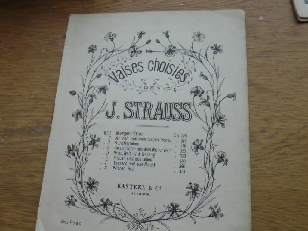 Strauss - valses choisies - piano, Gebruikt, Klassiek, Ophalen of Verzenden, Artiest of Componist