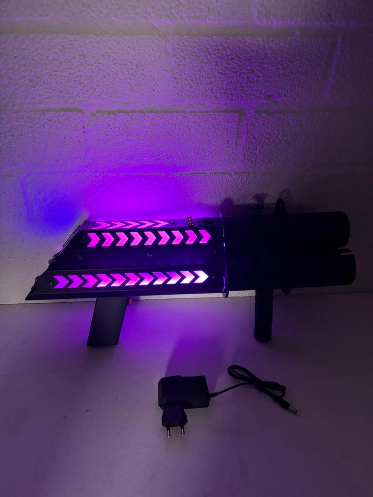Confetti shooter 3-way op accu met led, Ophalen of Verzenden, Zo goed als nieuw, Licht