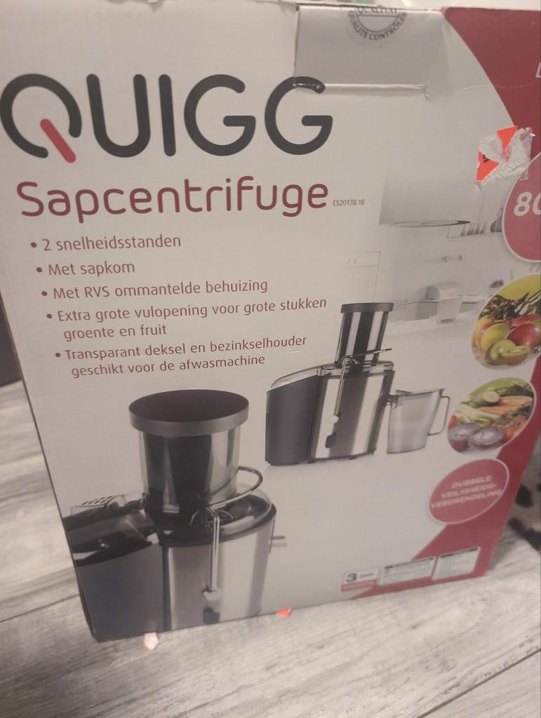 Quigg Sapcentrifuge  niet gebruikt, Ophalen, Sapcentrifuge