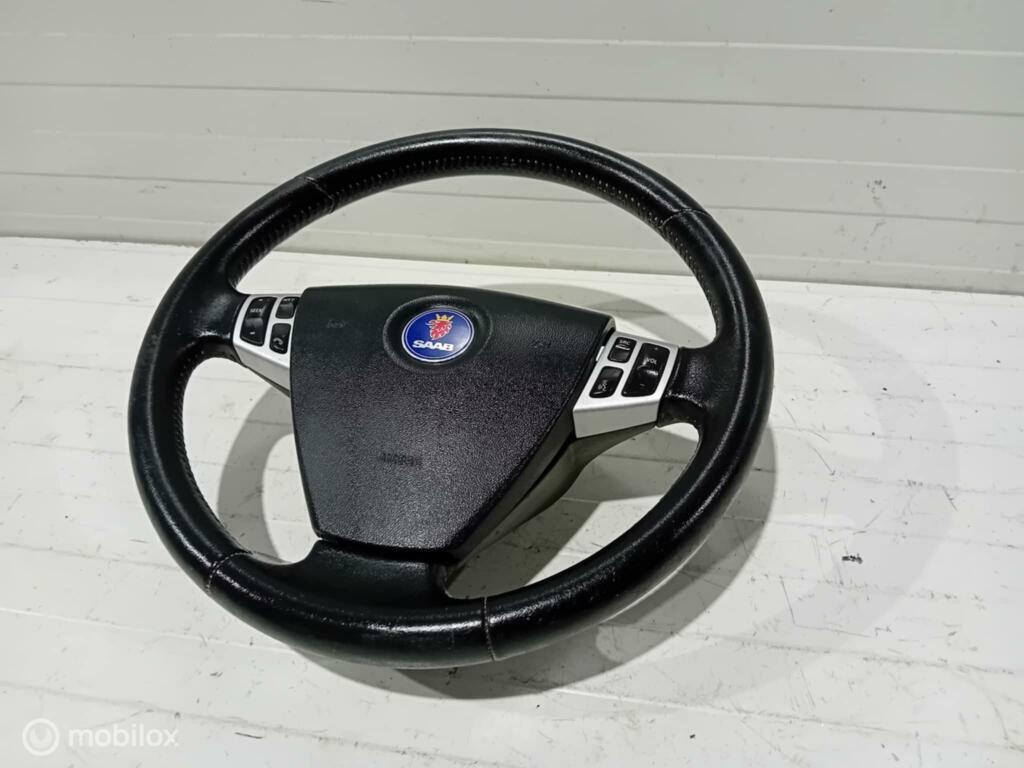 Lederen stuur Saab 9-3, Auto-onderdelen, Besturing, Ophalen of Verzenden, Gebruikt