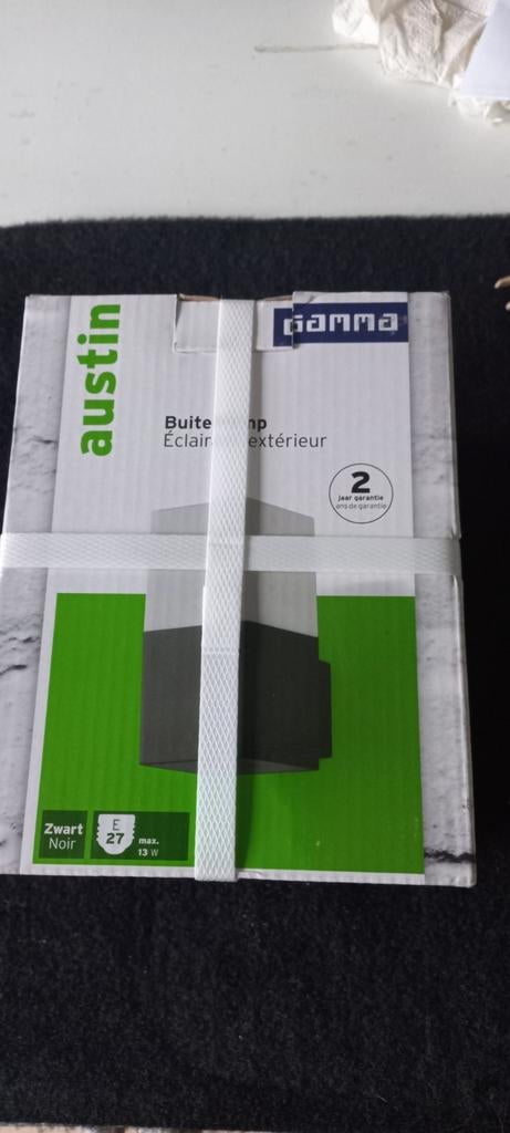 Nieuwe Gamma Austin Buitenlamp - Zwart - E27, Tuin en Terras, Kunststof, Minder dan 50 watt, Wandlamp, Nieuw