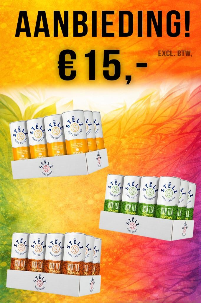 STËLZ Hard Iced Tea – Actie voor Grootverbruik - €15,- excl, Zakelijke goederen, Horeca | Food, Ophalen, Overige typen