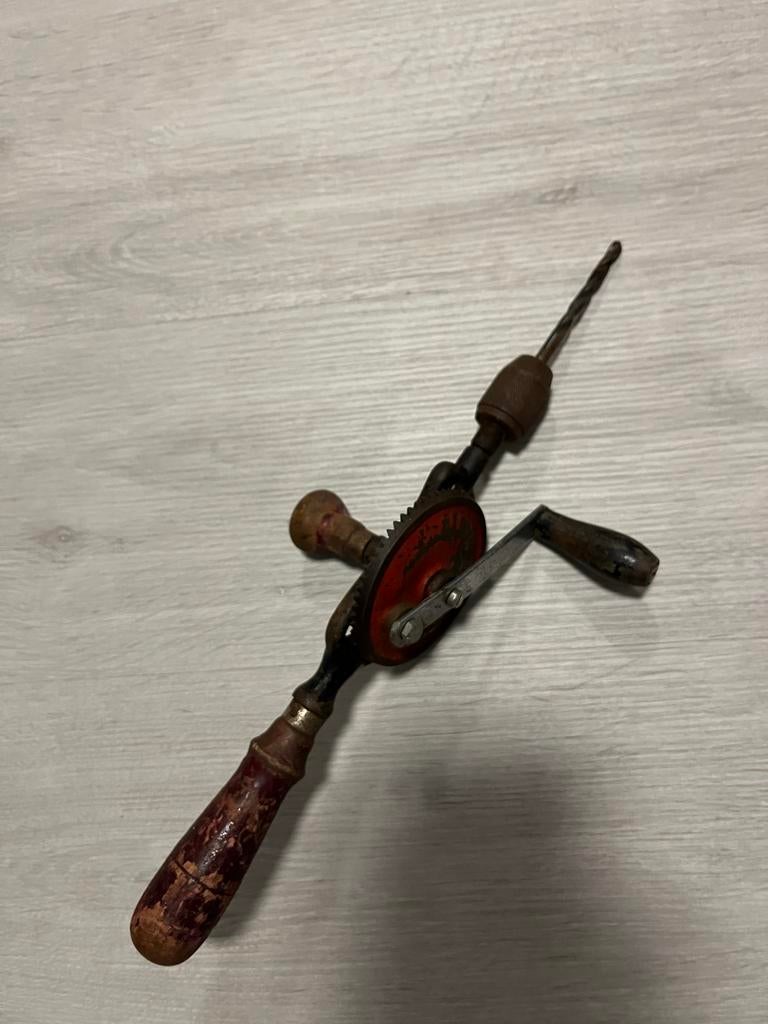 Antieke Handboor - Vintage Gereedschap, Ophalen of Verzenden