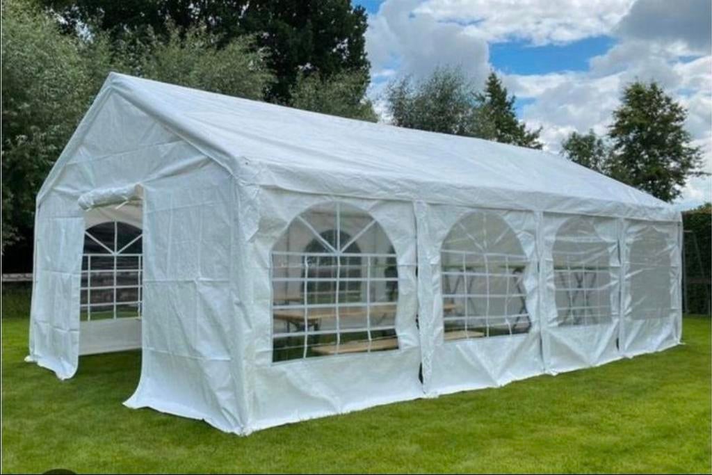 Diverse partytenten te huur voor elk evenement!, Gebruikt, Opvouwbaar, Partytent, 4 tot 6 meter