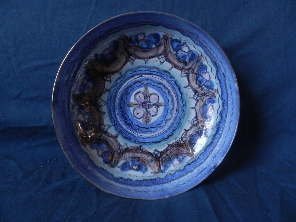 Kleurige kom jaren 70 door D.0.K. DOK De Oude Kruik d. 16,9, Antiek en Kunst, Antiek | Keramiek en Aardewerk, Ophalen of Verzenden
