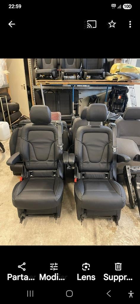 stoelen lederen zwart lugano ouirginale mercedes class v, Auto-onderdelen, Interieur en Bekleding, Ophalen of Verzenden, Nieuw