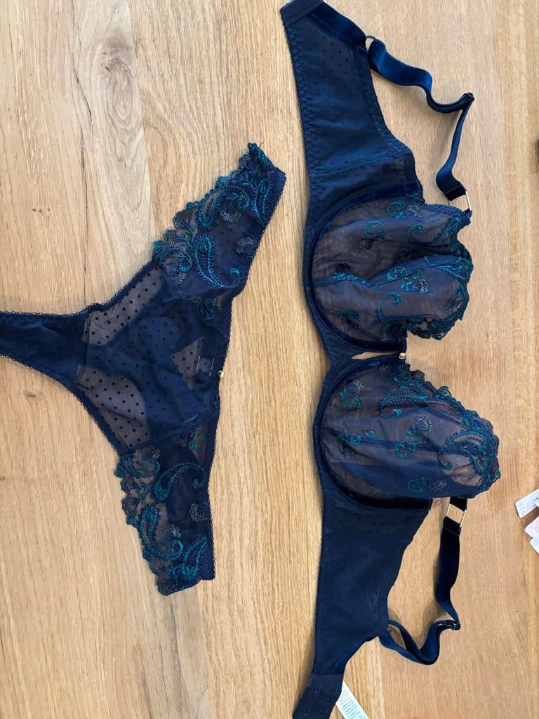 Aubade Lingerie Setje - Nieuw 70G/40, Ophalen of Verzenden, Blauw, Setje