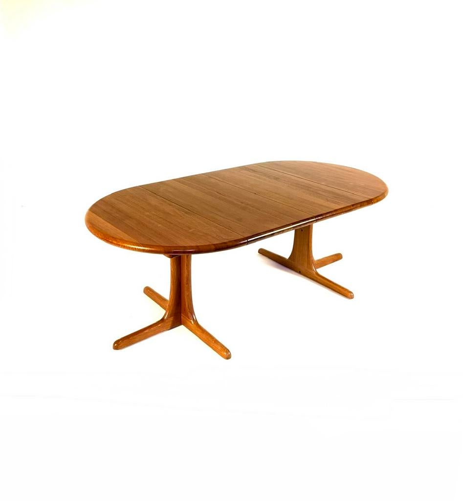 Vintage verlengbare Deense eettafel, Juul Kristensen ‘70, Vintage retro buisframe design rotan webbing papercord deens, Rond, 200 cm of meer