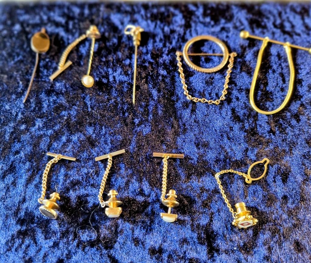 Vintage stropdas pins en Rever spelden , in mooie staat, Ophalen of Verzenden, Zo goed als nieuw