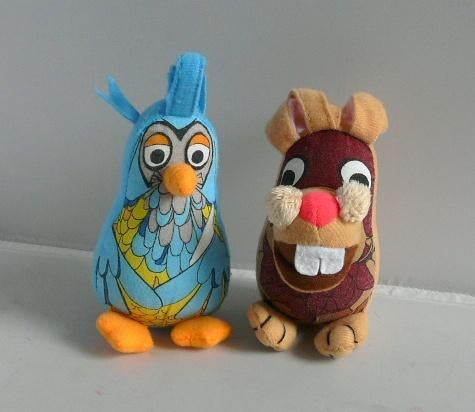 Fabeltjeskrant # Vintage 2 poppen Vintage - ca. 10cm, Antiek en Kunst, Ophalen of Verzenden