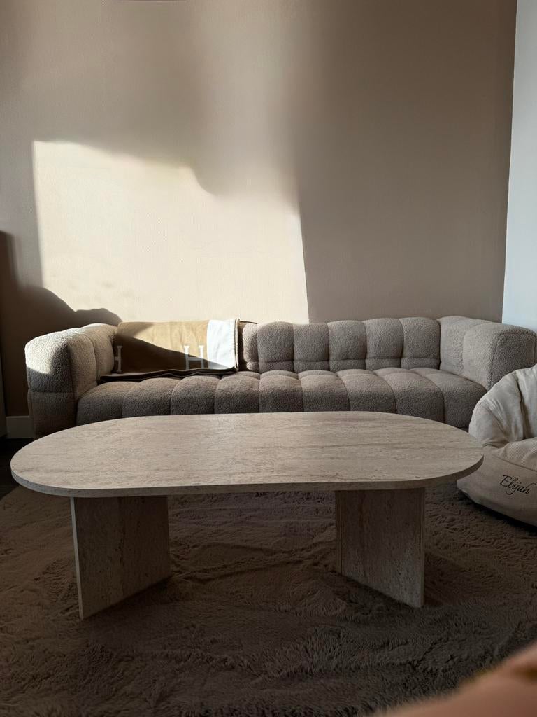 Beige japandi 3 zits bank OTTO, Huis en Inrichting, Banken | Bankstellen, Japandi, Driepersoons, 75 tot 100 cm, Ophalen of Verzenden