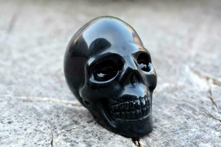 Obsidiaan schedel (nr. 15.5), Nieuw, Ophalen of Verzenden, Nvt, Nvt