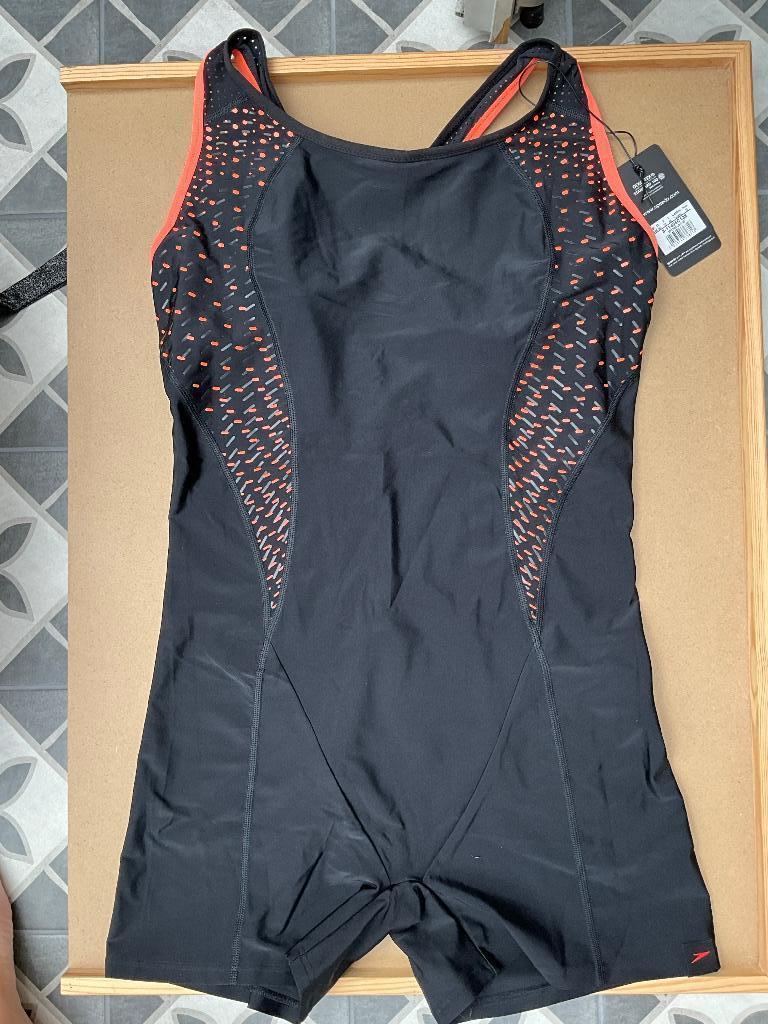 Speedo Speedfit Legsuit Kickback Badpak - Maat 50, Zwart, Nieuw, Badpak, Ophalen of Verzenden