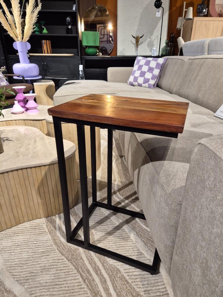 Laptop / Bijzettafel Almelo | Mangohout | €119.- Voor €59.-!, Huis en Inrichting, Tafels | Bijzettafels, Minder dan 55 cm, Nieuw