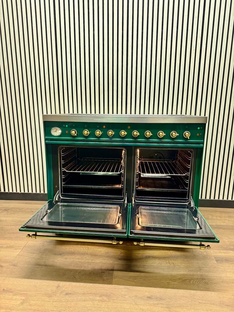 Luxe Groene Boretti Fornuis Keramisch met 6 zones 100 cm, Witgoed en Apparatuur, Fornuizen, Refurbished, Ophalen of Verzenden