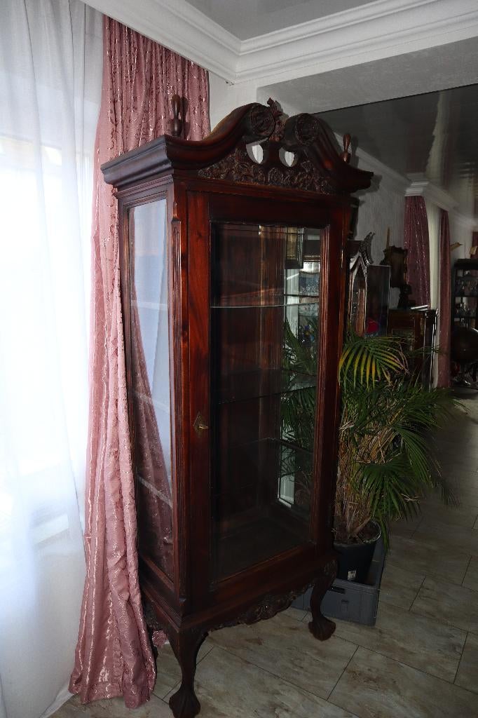 Woonkamerkast/vitrine teakhout, Ophalen
