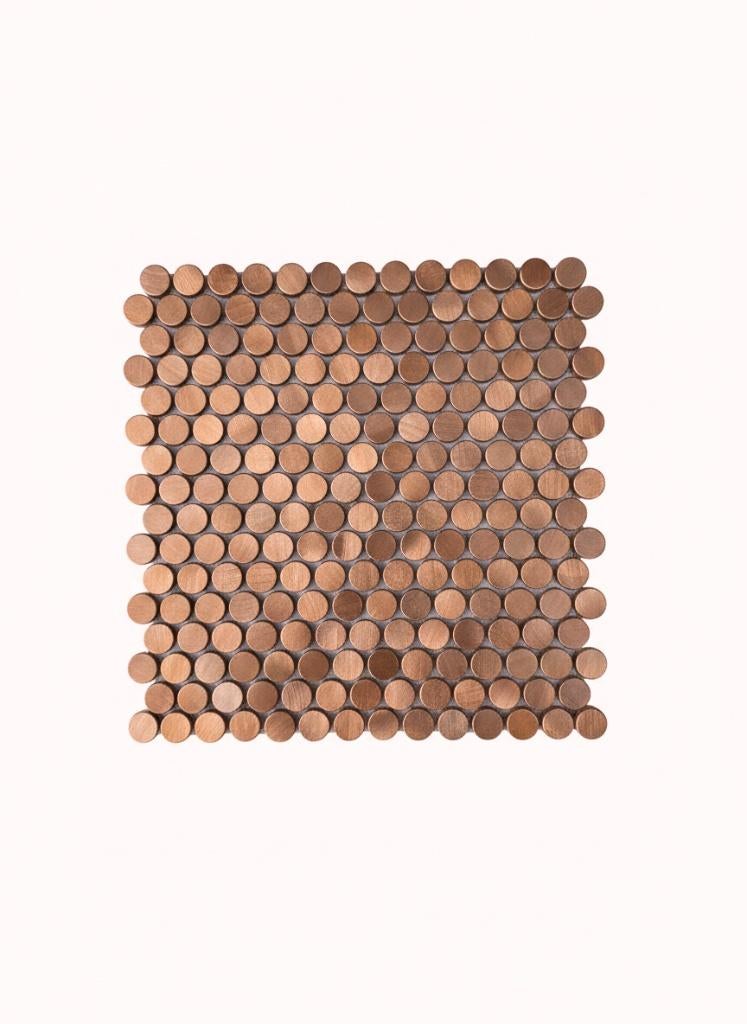 Mozaiek Refelections Penny Round Copper 19mm voorraad, Nieuw, Ophalen of Verzenden, Minder dan 20 cm, Minder dan 5 m²