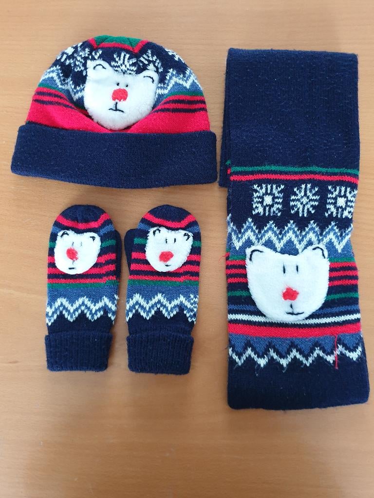 Das, muts en wantjes, Kinderen en Baby's, Babykleding | Mutsen, Sjaals en Wanten, Setje, Ophalen of Verzenden, Zo goed als nieuw