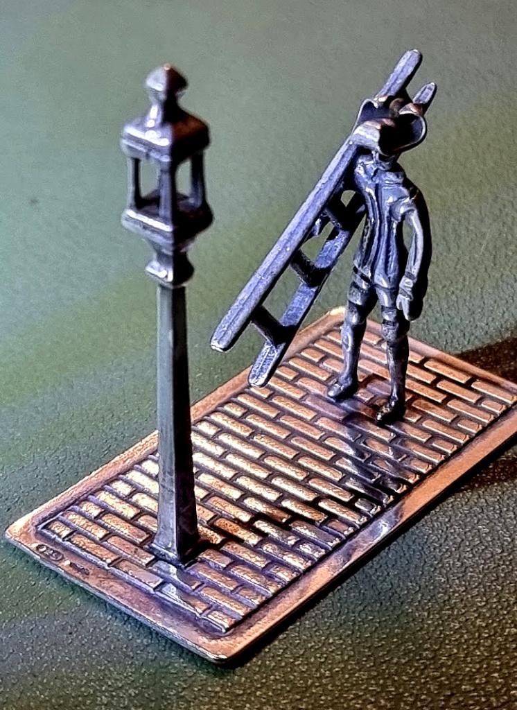 Lantaarn-opsteker, zilveren miniatuur, Ophalen of Verzenden, Zilver
