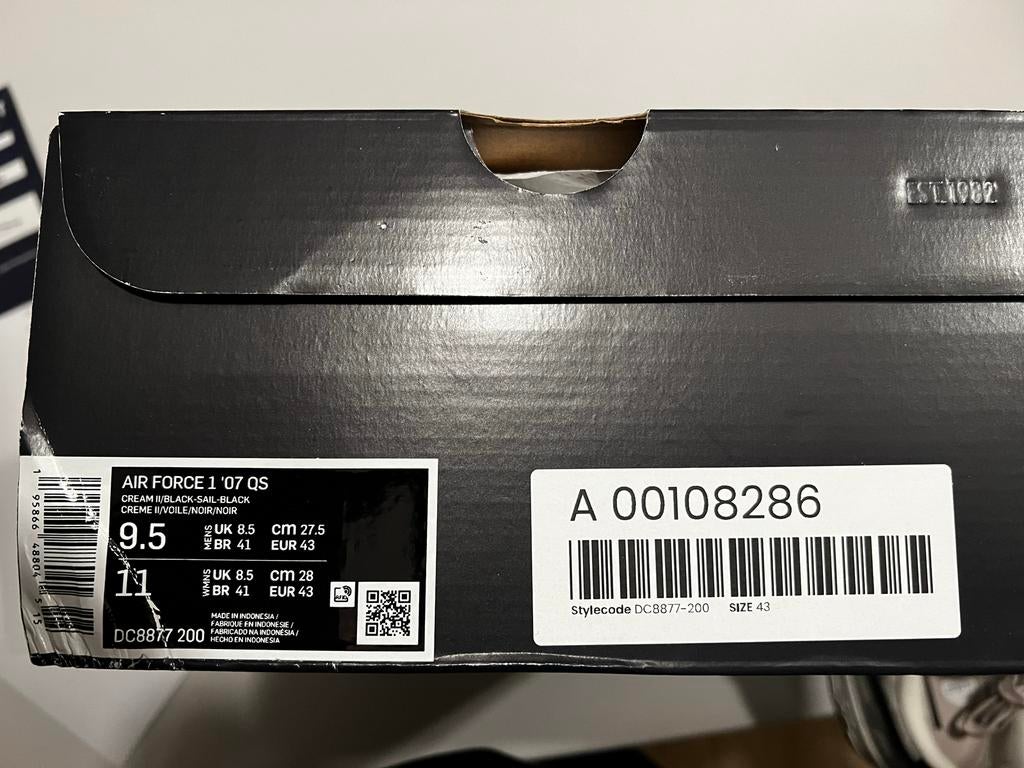 Nike Air Force 1 '07 QS Maat 43 DS, Overige kleuren, Nieuw, Ophalen of Verzenden, Sneakers of Gympen