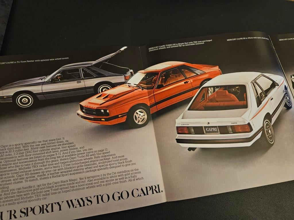 Brochure Mercury Capri 1981 USA, Ophalen of Verzenden, Zo goed als nieuw, Overige merken