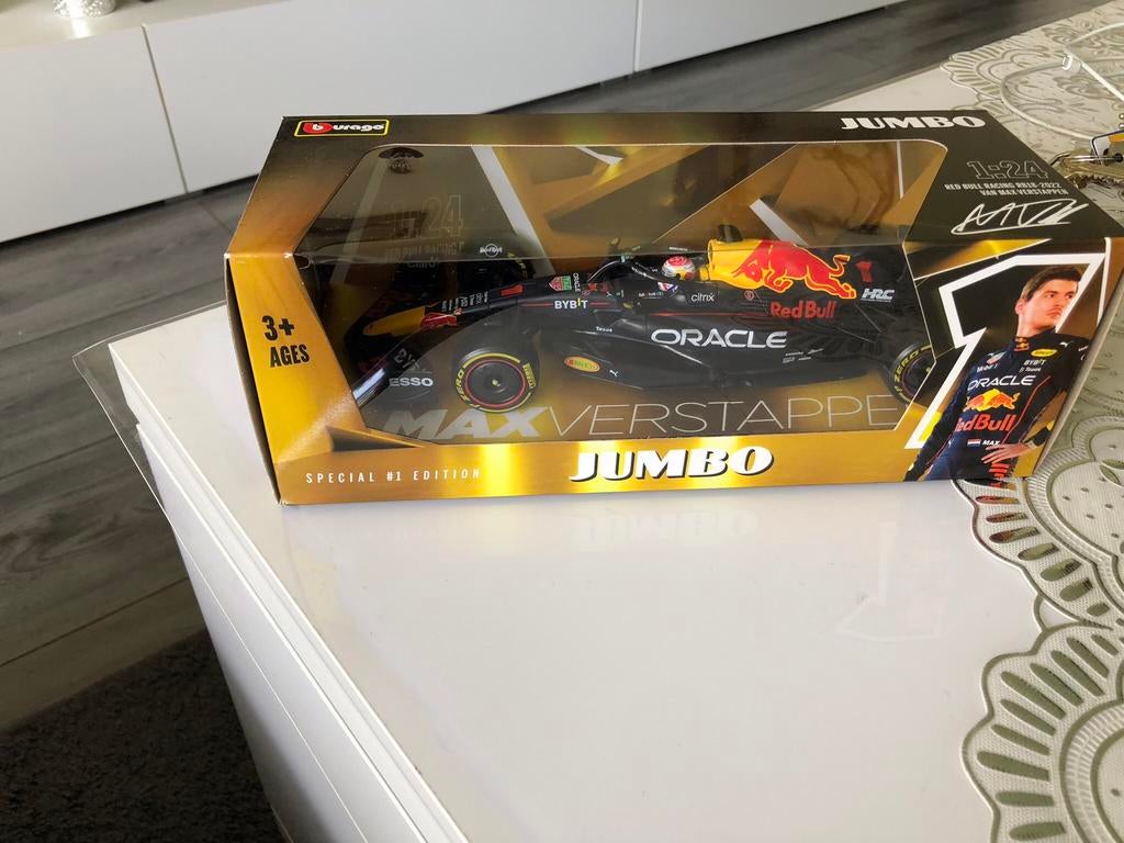 Max Verstappen race auto nieuw, Hobby en Vrije tijd, Modelauto's | 1:24, Ophalen, Nieuw, Bburago