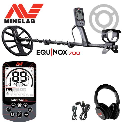 Minelab Equinox 700 Multi-IQ, waterdicht, carbon stelenset !, Hobby en Vrije tijd, Metaaldetectors, Nieuw, Meer dan 30 cm, Minelab