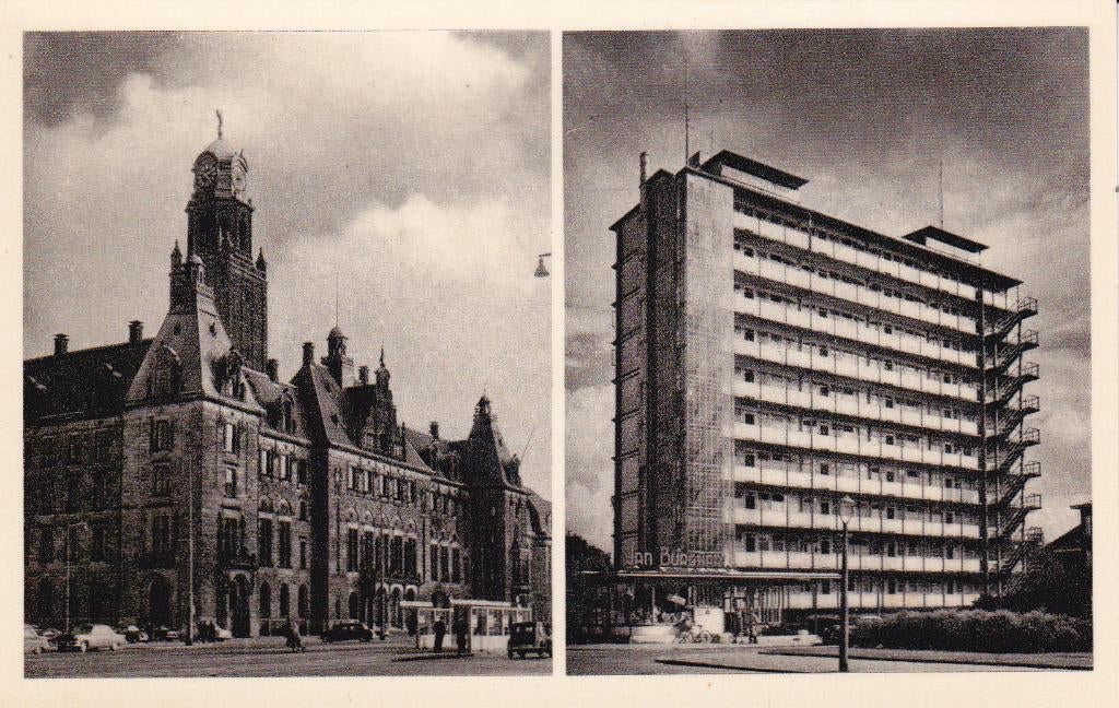05612 Rottedam - Raadhuis en Flatgebouw Kralingse Plaslaan, Verzenden, 1940 tot 1960, Ongelopen, Zuid-Holland
