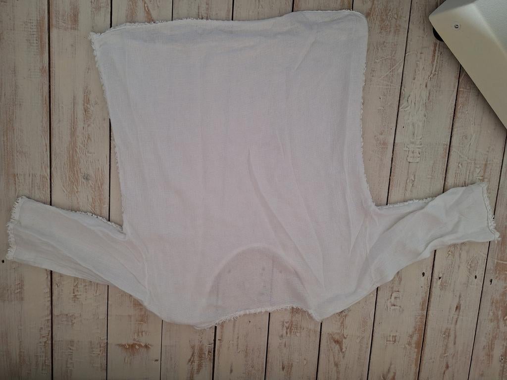 Witte linnen tuniek - Made in Italy, Ophalen of Verzenden, Zo goed als nieuw, Wit