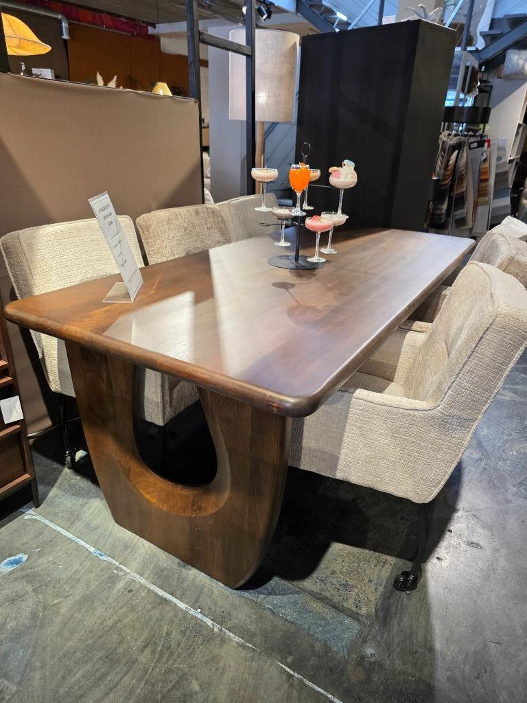 Eettafel Handai | Bruin Mangohout | 240 / 100 cm | showmodel, Vijf personen of meer, Rechthoekig, Overige houtsoorten, Nieuw
