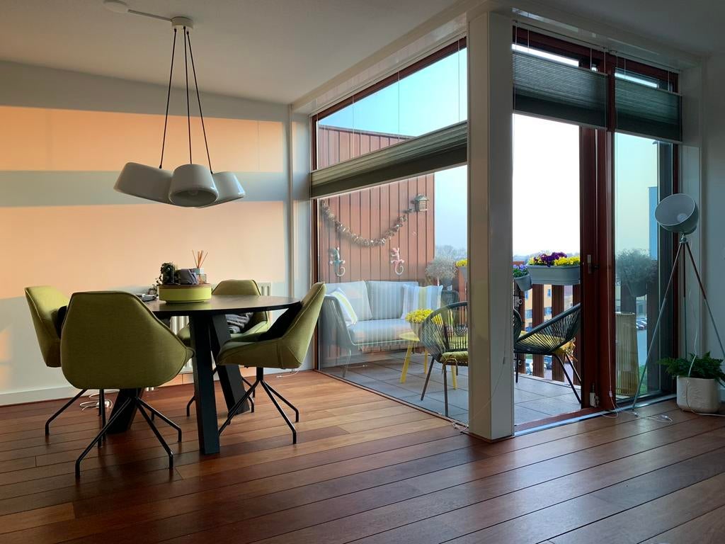 Leuke hanglamp van peter kos, Huis en Inrichting, Lampen | Hanglampen, Gebruikt, 50 tot 75 cm, Metaal, Ophalen of Verzenden