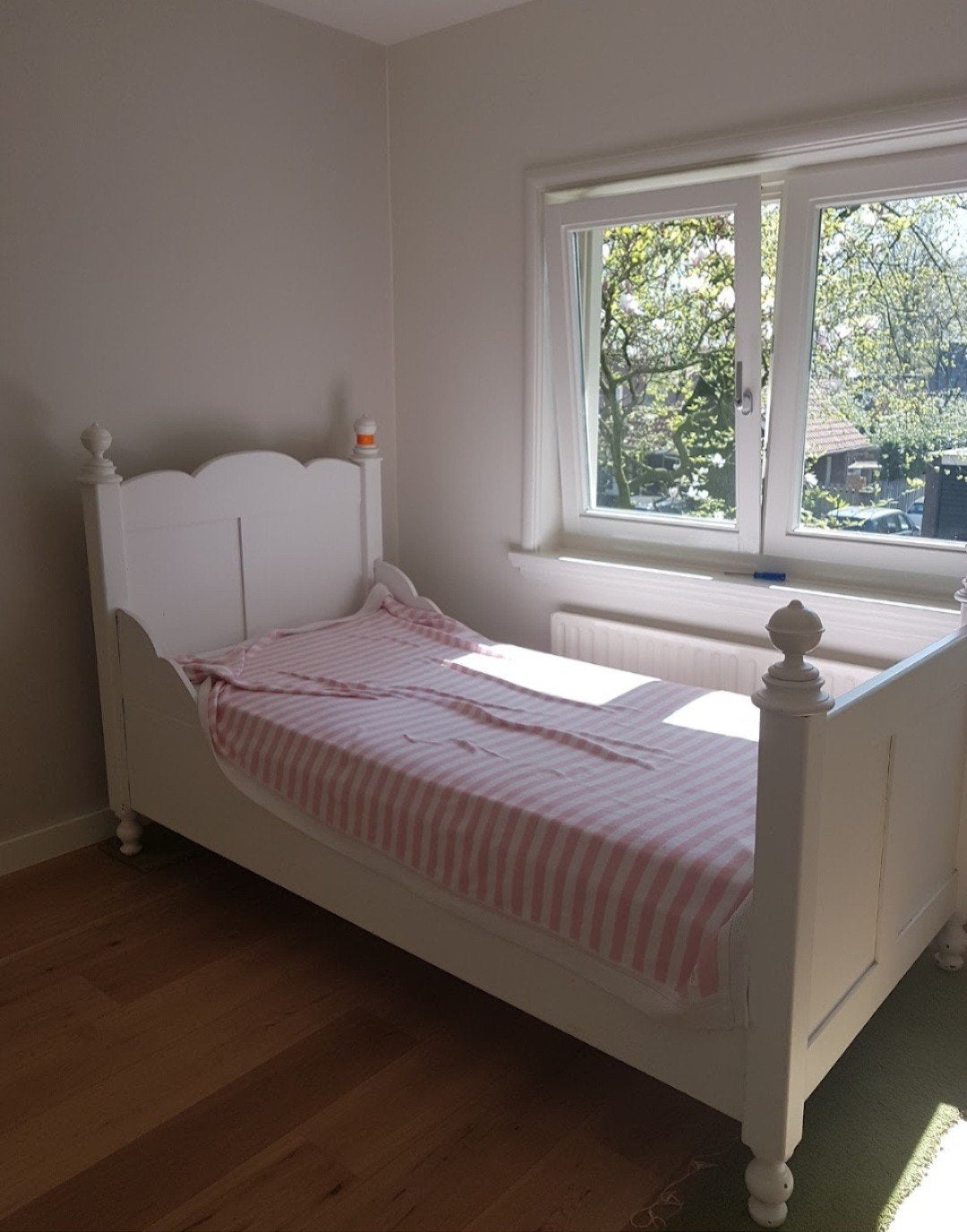 Brocante bed 90x200 cm, Ophalen, Gebruikt, 90 cm, Eenpersoons